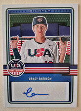 2023 Panini USA Stars & Stripes card GRADY EMERSON Blue Foil Auto Autograph