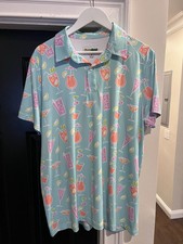 Tipsy Elves MEN'S LARGE COCKTAIL CADDY GOLF POLO