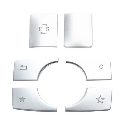 6Pcs Cntr Consol Multimdia Button Covr Trim For Mrcds Class W212