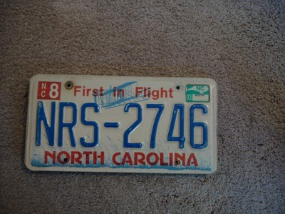 NORTH CAROLINA 1ST N FLT    #    LICENSE PLATE BUY ALL STATES HERE FREE SHIPPING