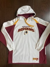Vintage NFL Washington Redskins Commanders Logo Hoodie Sweatshirt White 2XL