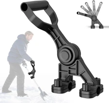 Universal Extension Shovel Handle, 5-Angle Adjustable Back Saver Attachment, ABS