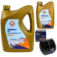 MotoröL Set Gulf Formula CX 5W-30 6 Liter + ÖLfilter FüR Suzuki Vitara