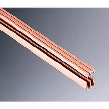 Set of 72" X  1/4" Sliding Door Glass Plastic Track & Guide P2417 TAN 72