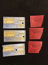 Lot of 3 Chicago Band Wisconsin State Fair Concert & Employee Fair Tickets on The Hot Collector