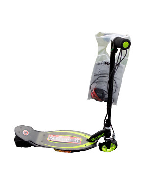 Razor Power Core E90 Sleek Electric Scooter Push Button Throttle Black Green