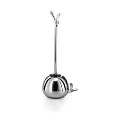 WS BATH COLLECTIONS 18.5" Stainless Steel Whale Splash Toilet Brush with Holder