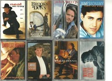 8 Country Music cassette's Cassette lot VG-EX CONDITION...