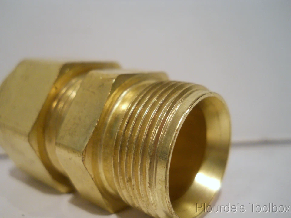 New Parker Brass 5/8" x 5/8" Tube CPI Single Ferrule Union, 10-10 HBZ-B - Image 4 of 4