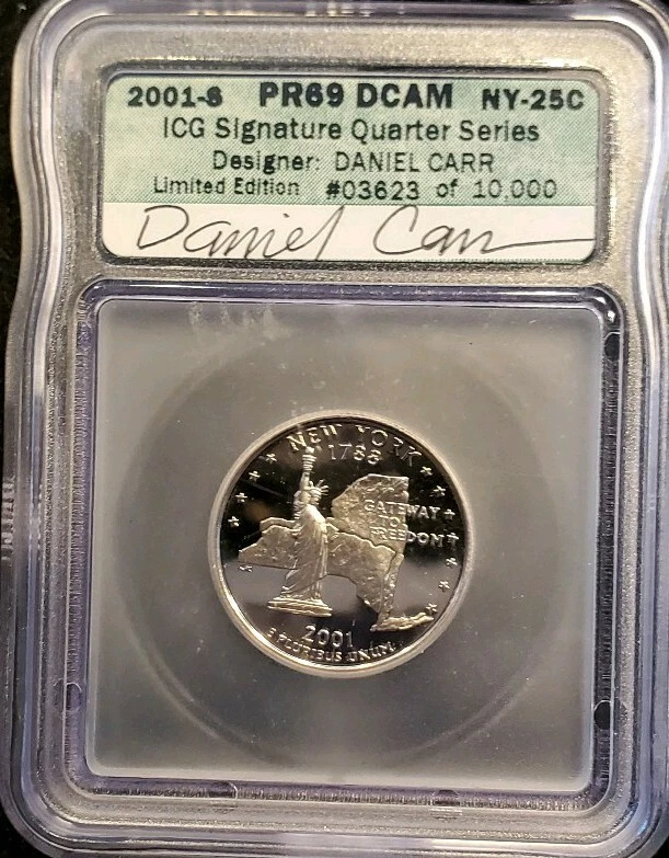5 2001 S PR69 DCAM Signature Quarter Series Set limited 10,000 read. T8886 - Image 4 of 4