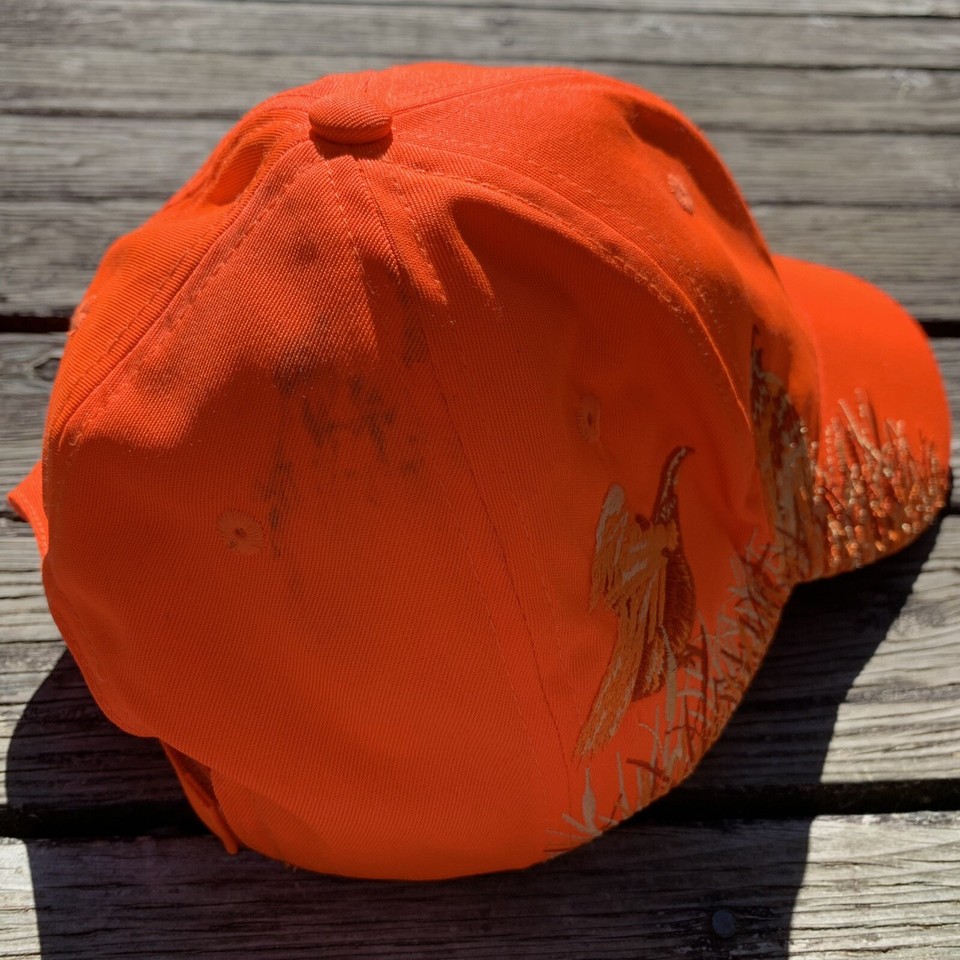 Authentic Head Shots KC Caps Neon Orange Bird Hunting Hat Adjustable