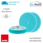 2 x RUPES D-A 130x150mm Bigfoot INTERMEDIATE BLUE Foam Polishing Pad 9.DA150B DA