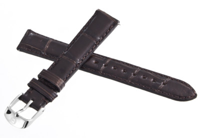 NEW Michele Womens 16mm Dark Brown Genuine Alligator Leather  display picture 2
