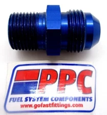 06 AN Male Flare to 3/8" NPT Adapter 816-06-06 Show polished Purple Alum