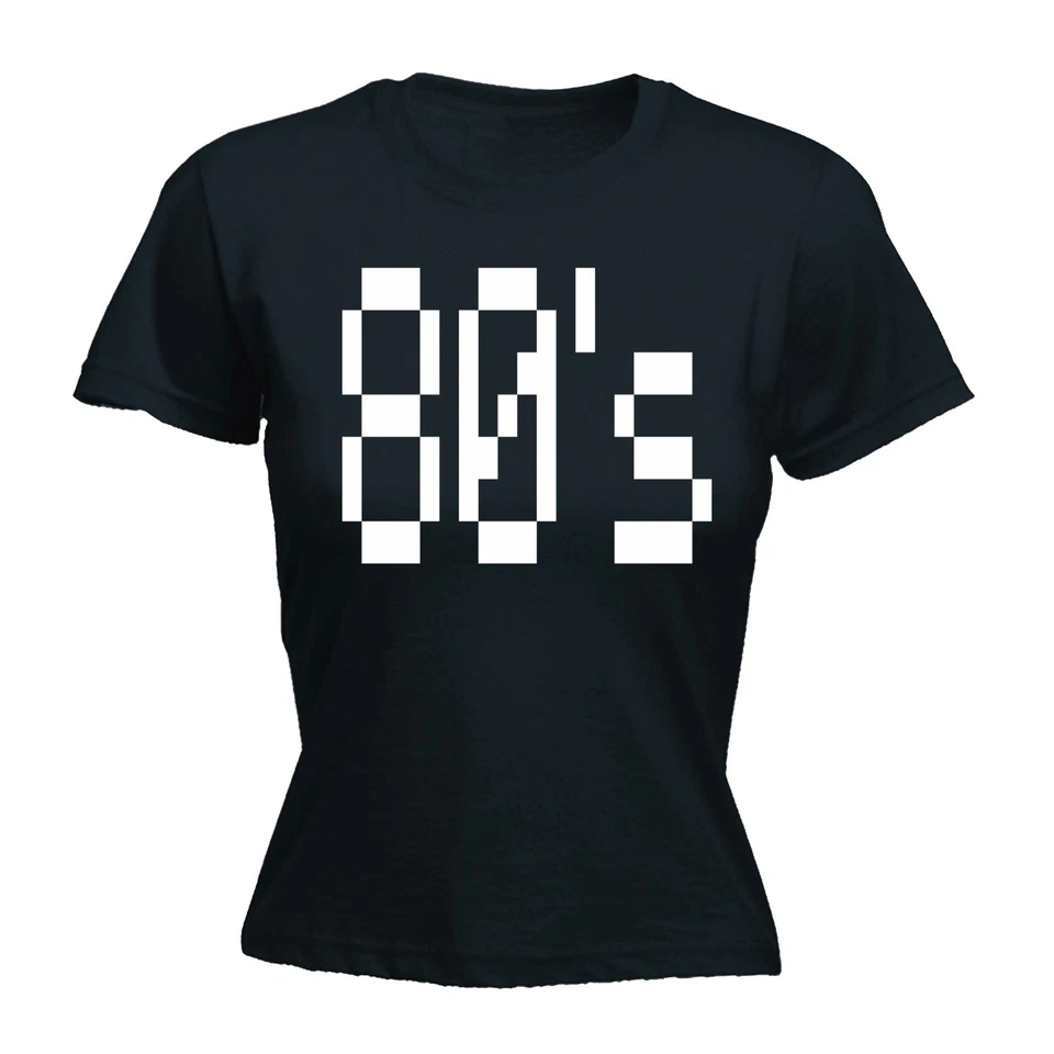 80s WOMENS T-SHIRT 80 fancy dress 1980 costume party disco funny mothers day