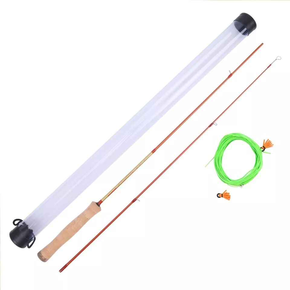 Practice Fly Fishing Kit Cast Practice Fly Fishing Rod 4ft/4.3ft 2Pcs