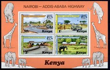 A772/ KENYA / BLOC – VOITURES – AUTOROUTE – Y&T # BF10 NEUF **