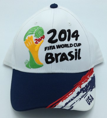 MLS FIFA 2014 World Cup Brazil Adidas ''USA'' Structured Curved Brim Flex Cap