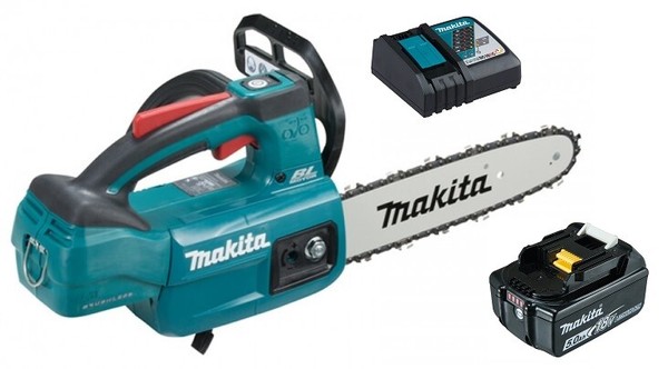 Makita DUC254Z Top Handle Akku-KettensäGe 18V 25Cm + 1X Akku 5Ah Und LadegeräT-image