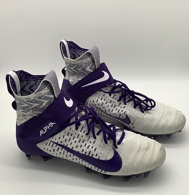 Nike Alpha Menace Elite 2 Flyknit Football Cleats Men\'s 15 Black Purple BV2077 Nike Alpha Menace Elite 2 Black Purple Football Cleats Men main image 3