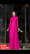 Hot Pink Ao Dai Vietnamese Lua Hai Gia Long Dress with Pants G50