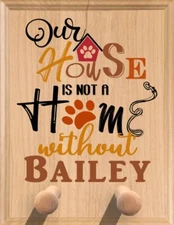 Personalized Leash Holder Sign -