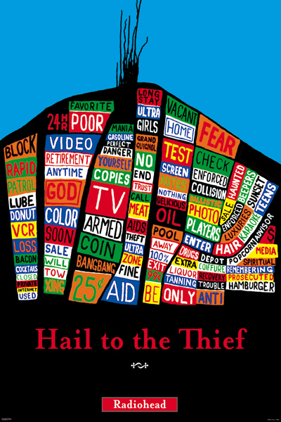 RADIOHEAD HAIL TO THIEF 24x36 poster THOM YORKE ALTERNATIVE ROCK