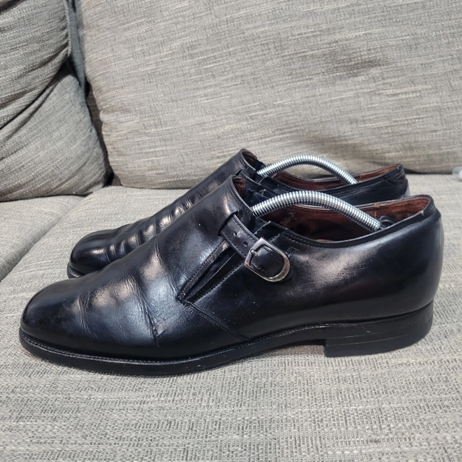 Chaussures à lacets Foot So Port Supreme vintage moine strap cuir noir pointure 11 B/AA