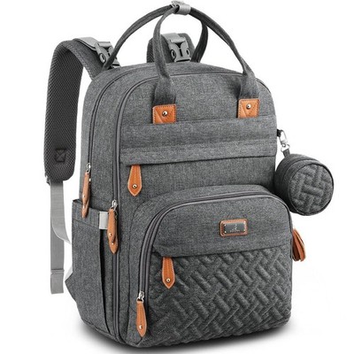 Diaper Bag Backpack - Baby Essentials Travel Tote - Multi Function Water Resi...