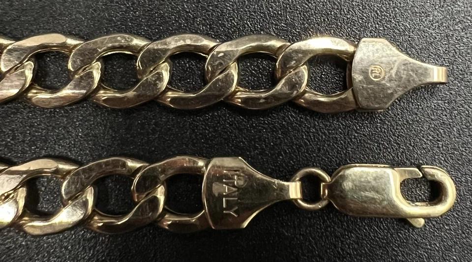 22.25” 10K Semi-Solid Yellow Gold Curb Chain 11.55g | 6.8MM | RL | Italy Lobster - Image 4 of 4
