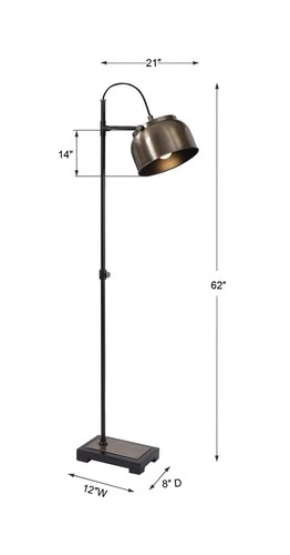 Bessemer - 1 Light Industrial Floor Lamp Lamps Uttermost 28200-1 - Picture 8 of 12