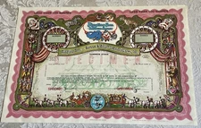 Ringling Bros.  Barnum & Bailey Specimen Stock Certificate for Common Stock