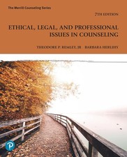 Ethical, Legal, and Professional Issues in Counseling by Barbara 7TH EDITION PB