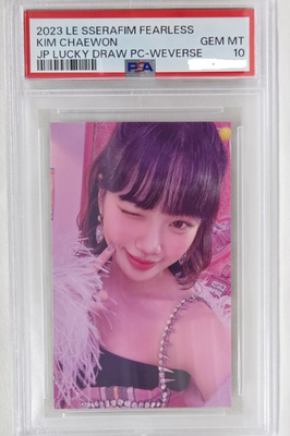 PSA 10 Kim Chaewon LE SSERAFIM FEARLESS JP Lucky Draw Weverse