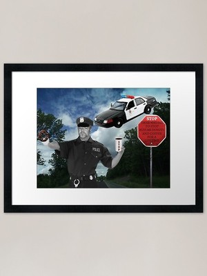 I'M JUST DOING MY JOB..I'M THE HIGH Gerahmtes Wandbild Poster Leinwanddruck Bild