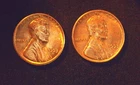 1953 D Lincoln Wheat Cents • Two Coins- Fine and Almost Uncirculated- Combine