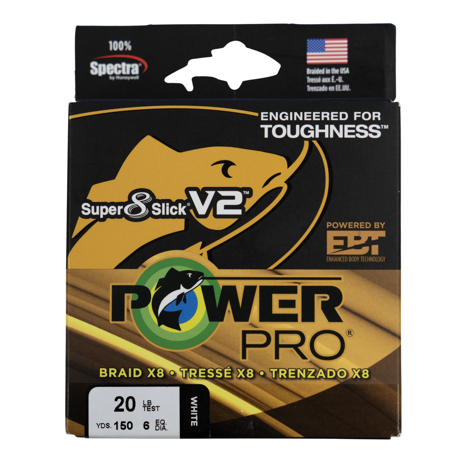 PowerPro Super 8 Slick V2 Braided Fishing Line - White - 80lb - 300yd274m 3 9990₽