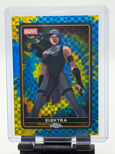 Topps Deadpool - Elektra - Wolverine Yellow Blue X-Fractor - 07/15 !!