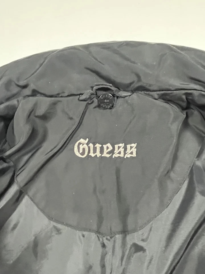 Chaqueta Guess para mujer XL negra plumón abrigo acolchado nailon logotipo invierno H121264 Foto 4 de 4