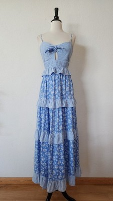 Anthropologie Maxi Dress New Size Small Floral Coquette Bridgerton Romantic Folk