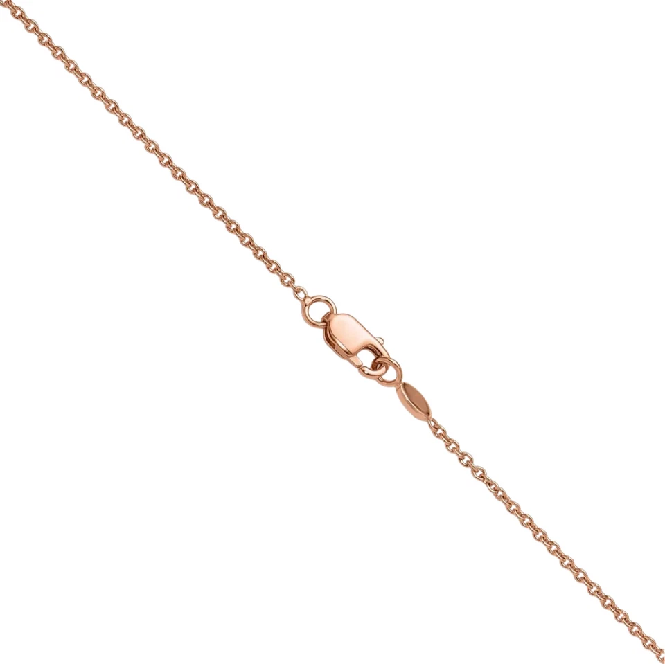 18K Solid Two Tone Gold Lab Diamond Station Chain Necklace - Image 3 of 4
