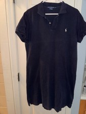Ralph Lauren Sport Navy Blue Short Sleeve Polo Shirt Dress Women Size XL