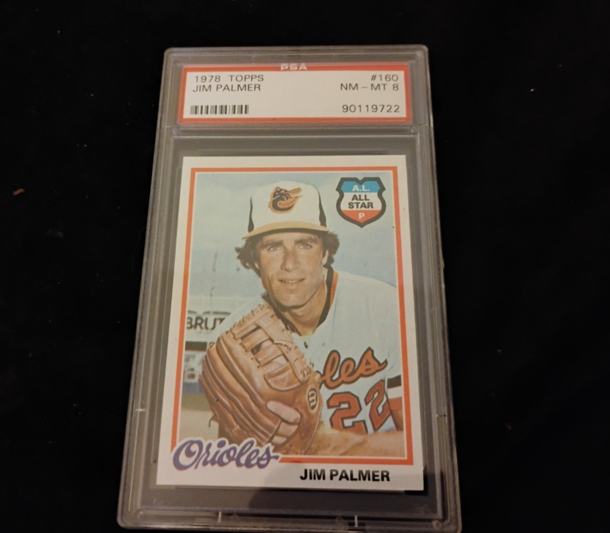 1978 Topps #160 Jim Palmer PSA 8 NM-MT