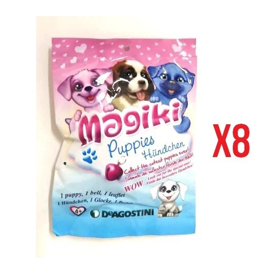 Magiki Puppies Lotto 8 Bustine Personaggi 3D De Agostini