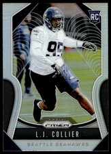 L.J. Collier 2019 Panini Prizm #380 Prizm RC Seattle Seahawks Football Card