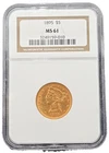 1895 P $5 Liberty Half Eagle Gold Coin, NGC MS 61, Nice Uncirculated Coin