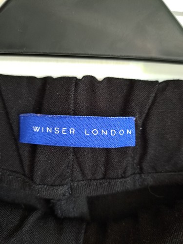 WINSER LONDON Black Stretch Waist Skinny/Slim Trousers Size 12 - Picture 4 of 5