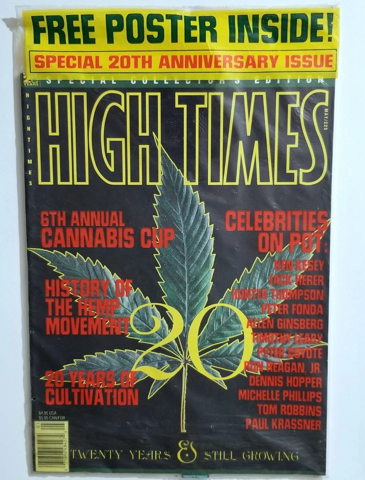 HIGH TIMES SEALED MAGAZINE 6TH CANNABIS CUP 20TH ANNIVERSARY HIPPIE ZINE PRINT - Image 3 of 4
