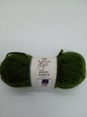 1 Skein Yarn Bee Andes Alpaca Moss Color Hobby Lobby Bulky Yarn New