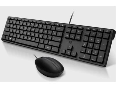 HP 225 USB Wired Keyboard Mouse Combo for Business Full-Sized